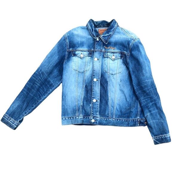 True Religion Jean Jacket XXL Jimmy Trucker Jacket Blue - Picture 3 of 12